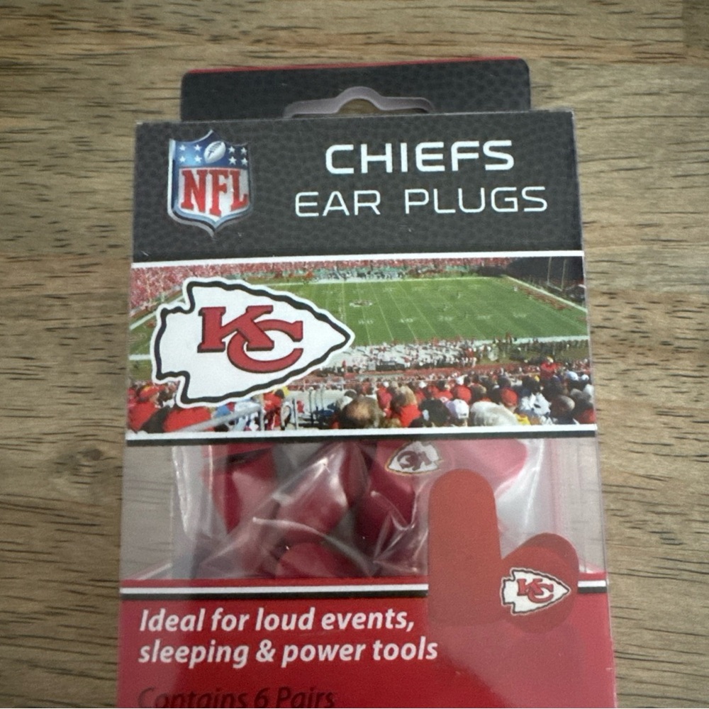 Northwest Noise Reduction Ear Plugs - Red New Kansas City Chiefs 6 pairs